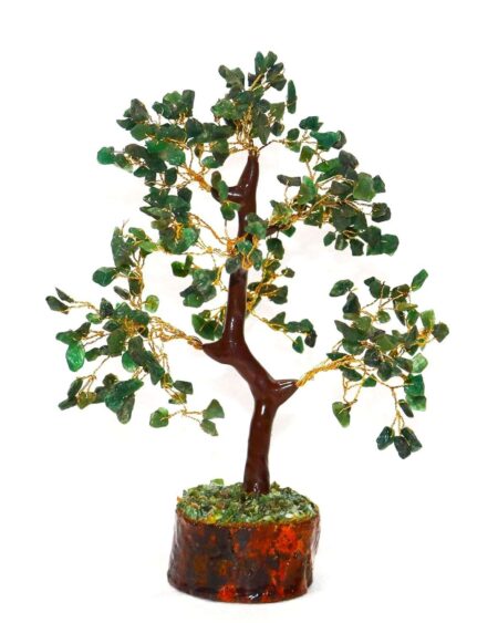 Crystal Tree Good Luck Showpiece for Home Decor Items Crystals Gemstones Bonsai Money Tree for Good Luck, Decoration Gift Item (Green Jade)