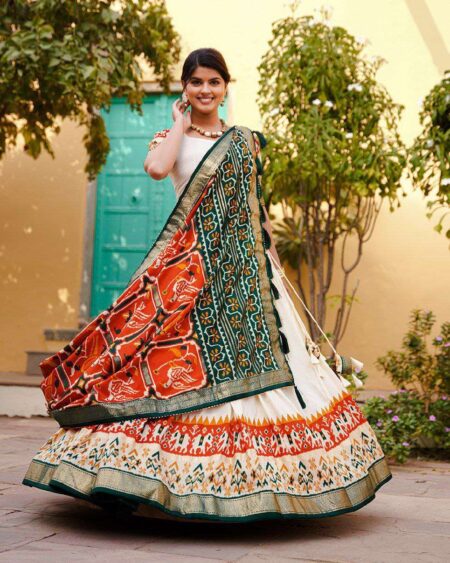 Women's Ethnic Printed Lehenga Choli Set with Patola Design Dupatta  Festive & Cultural Wear