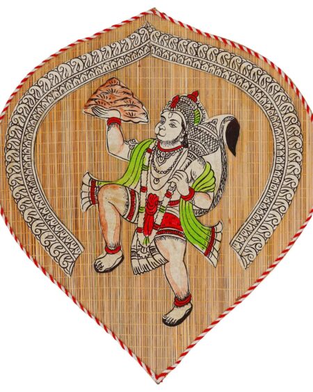 Bamboo Hand Crafted Leaf Design Wall Hangings Of Hanuman Ji For Home Decor | Bamboo Art For Wall Decor