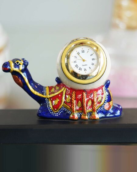 Marble camel clock