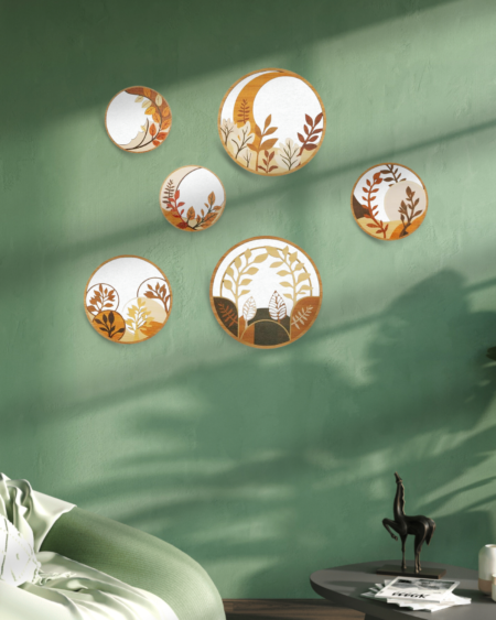 5 PCS Circle Wall Painting