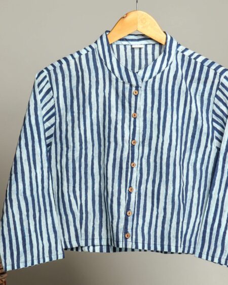 Handmade Block Print Cotton for Women ? Ethnic Floral Printed Top with Long Sleeves