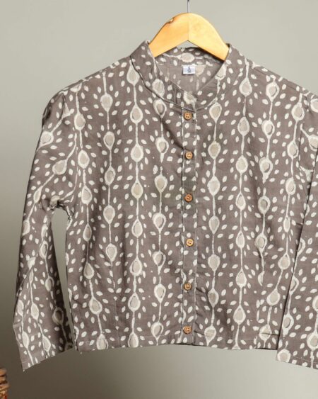 Handmade Block Print Cotton for Women ? Ethnic Floral Printed Top with Long Sleeves