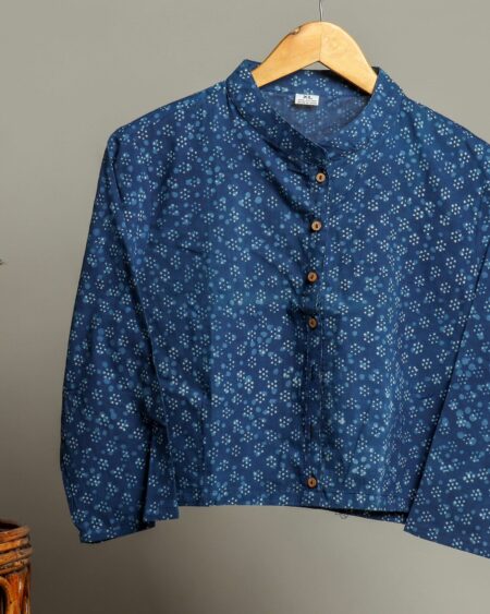 Handmade Block Print Cotton for Women ? Ethnic Floral Printed Top with Long Sleeves