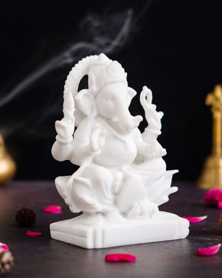 Marble Ganesh ji Statue Idol Murti for Home Decor Office Desk? for HomeDecor Decoration Gifting